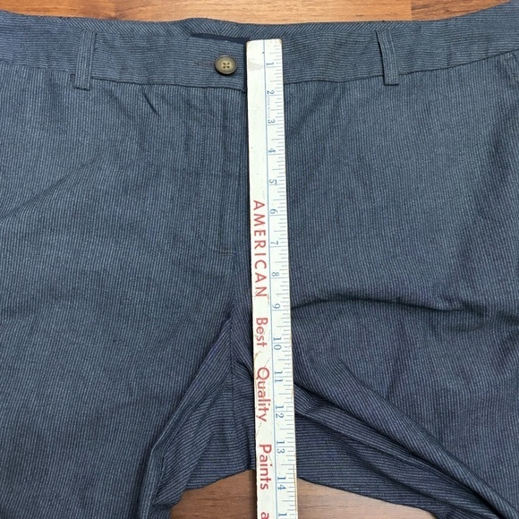 Lands End Fit 2 Pinstriped Trousers Navy Blue Pockets Dress Pants Size 18 NWOT - Picture 8 of 11
